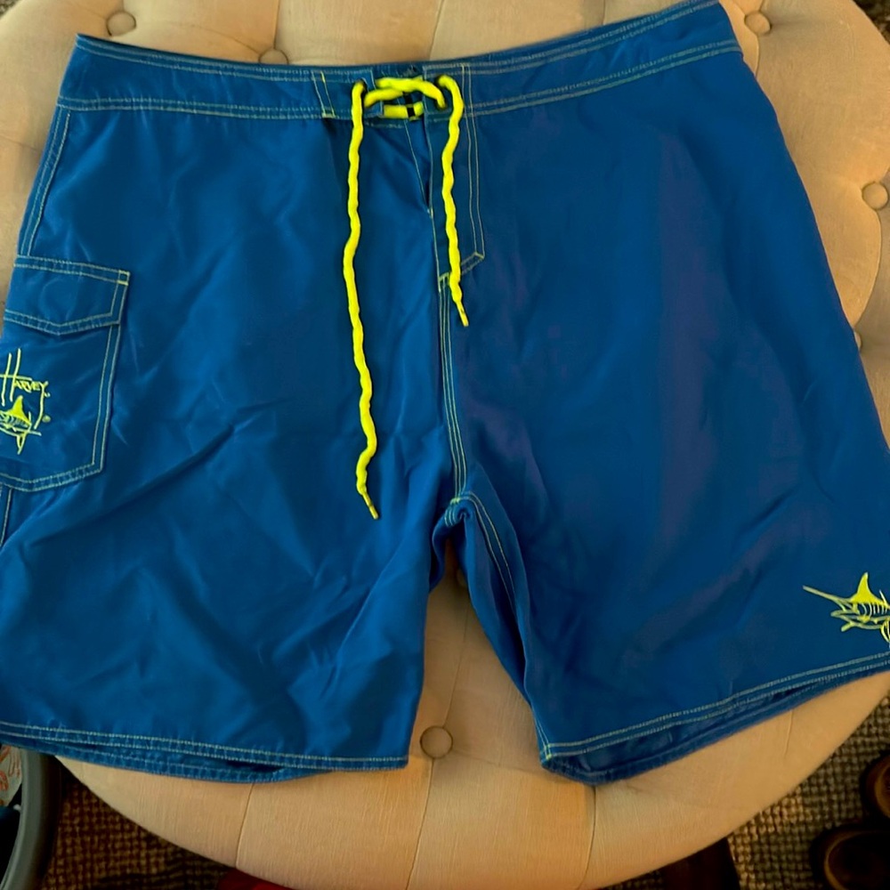 GUY HARVEY AFTCO MEN’S BOARD SHORTS SWIM TRUNKS. SIZE 38